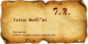 Tolna Noémi névjegykártya